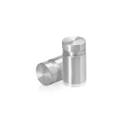 Manipulationssichere Aluminium Flachkopf Abstandhalter, Durchmesser: 16 mm, Abstandhalter: 19 mm, natur eloxiert glänzend