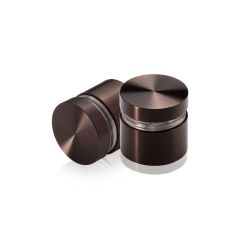 Manipulationssichere Aluminium Flachkopf Abstandhalter, Durchmesser: 22 mm, Abstandhalter: 12 mm, bronze eloxiert