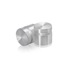 Manipulationssichere Aluminium Flachkopf Abstandhalter, Durchmesser: 22 mm, Abstandhalter: 12 mm, natur eloxiert glänzend