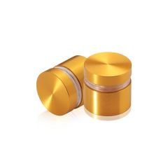Manipulationssichere Aluminium Flachkopf Abstandhalter, Durchmesser: 22 mm, Abstandhalter: 12 mm, gold eloxiert