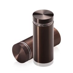 Manipulationssichere Aluminium Flachkopf Abstandhalter, Durchmesser: 22 mm, Abstandhalter: 45 mm, bronze eloxiert