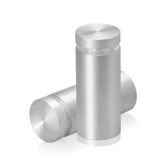 7/8'' Diameter X 1-3/4'' Barrel Length, Aluminum Flat Head Standoffs, Clear Anodized Finish Easy Fasten Standoff (For Inside / Outside use) Tamper Proof Standoff