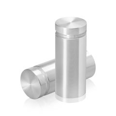Manipulationssichere Aluminium Flachkopf Abstandhalter, Durchmesser: 22 mm, Abstandhalter: 45 mm, natur eloxiert glänzend