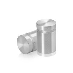 Manipulationssichere Aluminium Flachkopf Abstandhalter, Durchmesser: 22 mm, Abstandhalter: 25 mm, natur eloxiert glänzend