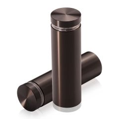 Manipulationssichere Aluminium Flachkopf Abstandhalter, Durchmesser: 22 mm, Abstandhalter: 62 mm, bronze eloxiert