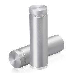 7/8'' Diameter X 2-1/2'' Barrel Length, Aluminum Flat Head Standoffs, Clear Anodized Finish Easy Fasten Standoff (For Inside / Outside use) Tamper Proof Standoff