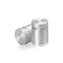 Manipulationssichere Aluminium Flachkopf Abstandhalter, Durchmesser: 22 mm, Abstandhalter: 19 mm, natur eloxiert