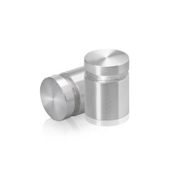 Manipulationssichere Aluminium Flachkopf Abstandhalter, Durchmesser: 22 mm, Abstandhalter: 19 mm, natur eloxiert glänzend
